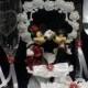 Mickey & Minnie Mouse Wedding Cake Topper LOT Glasses Knife Set, Garter DISNEY Red