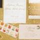 Stephanie + Blake's Painterly Gold Foil Wedding Invitations