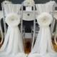 Wedding Large 10" Fabric Flower Chair Cover Sash