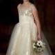 Flower Girl Dress Party Bridesmaid Wedding Gold Sequin Tulle Sizes 4,6,8