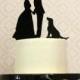 Personnalisé gâteau de mariage Topper avec votre animal et personnalisés avec vos propres Silhouettes