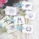 Beach Wedding Cupcake Toppers Party Picks - Seashore Ocean Seashell Seahorse Tropical - Set Of 15 - Choose Ribbon Color