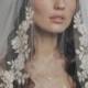 الحجاب زفاف - اثنان الحجاب المستوى مع البهية الدانتيل الفرنسي زين يزين مع بلورات سواروفسكي، والتطريز، والترتر