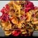 Rustique Bouquet Broche rouge et or de mariage / bouton. Mariage, de mariage en plein air, mariage vintage, mariage Bohemian Chi