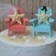 Mariage Adirondack Chaises de plage-Adirondack gâteau Chaises-mariage Topper-plage-présidents plage de mariage de destination de