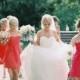 Pretty Pink And Red Bridesmaids