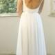 Romantic Vintage Inspired Wedding Dress Custom Made Chiffon Wedding Gown Ivory/White Lace Wedding Dress Backless Bridal Gown