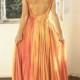 Orange Chiffon Spring Formal Bridesmaid Dress/Prom/Evening Dress/long Bridesmaid Dresses/orange Silk Chiffon Open Back Dress