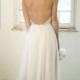 Custom Made Beach Gown Floor Length Chiffon Wedding Dress, New Sequins Wedding Dress Bridal Gown Custom Size 4-6-8-10