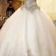 Robe de mariage en cristal, Princes robe de mariée, robe de mariée corset, robe de broderie de mariage