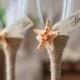BEACH Champagne Flöten / Braut-und Bräutigam-Hochzeits-Gläser mit Seil, Seestern, Muscheln