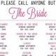 Please Call Anyone But The Bride - Microsoft Word Wedding Insert Information Card Template - Wedding Contact Card