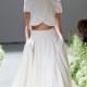 Gorgeous Crop Top Wedding Dress Inspiration 