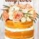 Gâteau de mariage Topper - Best Day Ever - acajou et rose de toile de jute