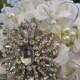 NOW ON CLEARANCE Wedding Bouquet- Rhinestone Brooch.......Ready To Ship