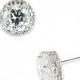 Nordstrom Pave Round Stud Earrings