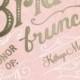 Brunch nuptiale - Signature Blanc Invitations nuptiales de douche en rose ou de menthe poivrée