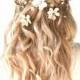Свадебные короны, цветочные головы венок, свадебные аксессуары для волос, Woodland часть волос, волос, венок, венок, слоновой ко
