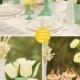 Hochzeits-Dessert Table Idea - Mint und Gelb