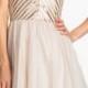 Aidan Mattox Spaghetti Strap Sequin & Tulle Dress (Online Only)