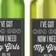 Bridesmaid Wine Bottle Labels- Charcoal