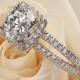 20k Rose Gold Verragio Split Shank Pave Diamond Engagement Ring