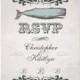 Vintage Victorian Beach Whale Wedding RSVP Card