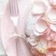 Rose petals wedding cake