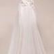 Reserviert für Colleen - Vintage Brautkleid A Linie Brautkleid mit Spitze Blumen tiefem V-Ausschnitt Chiffon Abendkleid - CUSTOM