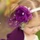 Plum-Thing Special, Flower Girl, Boho Wedding Accessory, Photography Prop, Headband