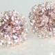 Blush Pink Crystal Earrings, Rose Gold Bridal Earrings, Swarovski Earrings,crystal Earrings, Blush Pink Earrings,Blush Pink Wedding Jewelry