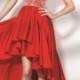 Robe de soirée merveilleuse assymetrique rouge de taffeta LFNAE0006