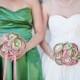 {Настоящая свадьба} Emilee & John: розовый зеленый DIY, свадьба летом