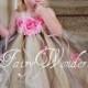 Traditionelle Tied ... Häkeln Mieder ... Rosa Hydrangea Band Ranke Ballettröckchen Kleid ..... mit kostenlosen Blumen-Stirnband
