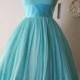 Vintage 1960's Dress // 1960s Sea Foam Dream Dress