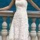 strapless zipper a-line natural waist length wedding dress - Bestpromdressuk.co.uk
