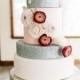 Whimsical Silver And Pink Wedding Cake