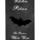 Bat noir Witches Potion étiquette de vin