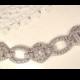 Authentic Art Deco Clear Pave Rhinestone Wide Link Flapper Bridal Bracelet STUNNING True Vintage Gatsby 1920s 1930s Downton Abbey
