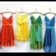 Custom Rainbow Bridesmaids Dresses