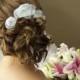 White Lily Flower Bridal Hair Pins, Bridal Hair Flowers, Bridesmaids Hair Flowers