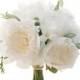 Paper Flower Peony, White And Cream Handmade Peony, Peony Wedding Bouquet, Paper Flowers