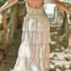 Blush Pink Lace Bohemian Wedding Dress Bridal Wedding Gown - Handmade By SuzannaM Designs