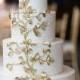 Wedding Cake With Gold Leaf