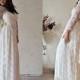 Ivory Lace Bohemian Wedding Dress Long Bridal Wedding Gown Handmade By SuzannaM Designs