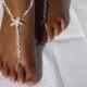 Bridal Jewelry Barefoot Sandals Wedding Foot Jewelry Anklet Wedding Starfish Jewelry Rhinestone Barefoot Sandles Beach Wedding