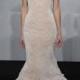 Mark Zunino For Kleinfeld - 2013 - Style MZBF67 Strapless Blush Beaded Tulle Trumpet Wedding Dress