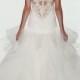 A long lace wedding dress