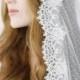ESMA Spotted Mantilla Wedding Veil, Mantilla Veil