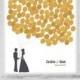 Gold Wedding Guest Book Alternative